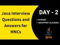 Java Interview Questions And Answers Day 2 String and Wrapper Classes