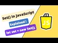 Set in JavaScript complete explanation