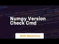 numpy version check cmd