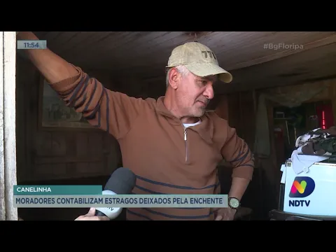 Canelinha: moradores contabilizam estragos deixados pela enchente