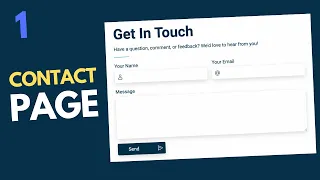 Design A Responsive Contact Us Page Using HTML CSS JavaScript Part 1