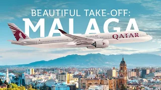 Beautiful Take-off in Málaga, Spain (4K)
