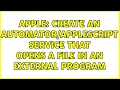 Apple Create an service that opens a file in an external program
