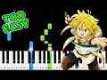 Download Lagu Netsujou no Spectrum - Nanatsu no Taizai OP 1- EASY Piano Tutorial [animelovemen]