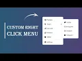 How To Create A Custom Right Click Menu Custom Right Click Context Menu in HTML CSS JS