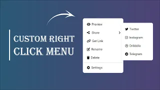 How To Create A Custom Right Click Menu Custom Right Click Context Menu in HTML CSS JS