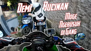 perjuangan duo bucin jemput cewe masuk gang gibahin artis wkwk z1000 mt09