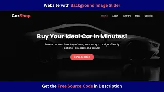 Website with Background Image Slider Using HTML CSS and JavaScript Free Source Code