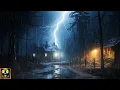 Download Lagu Heavy Thunderstorm Sounds with Pouring Rain and Deep Rolling Thunder to Sleep in a Forest Cabin