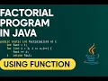 Factorial Program in Java Using Function Bharat Tech Show