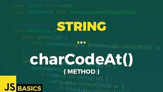 Javascript Basics String charCodeAt method