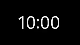10 Minutes Countdown Timer 4K no sound - Black