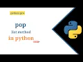 RK pop list method in python