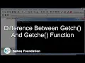 Difference between getch and getche function Computer Science Lecture Sabaq pk