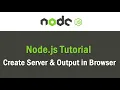 Node js Tutorial Create Server Output in Browser