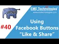 How to use Facebook like and share Button in Core PHP