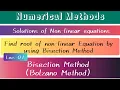 Bisection Method Numerical Methods Solutions of Non-linear Equations