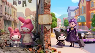 the wealth of kuromi s family contrasts with the poverty of my melody s family 