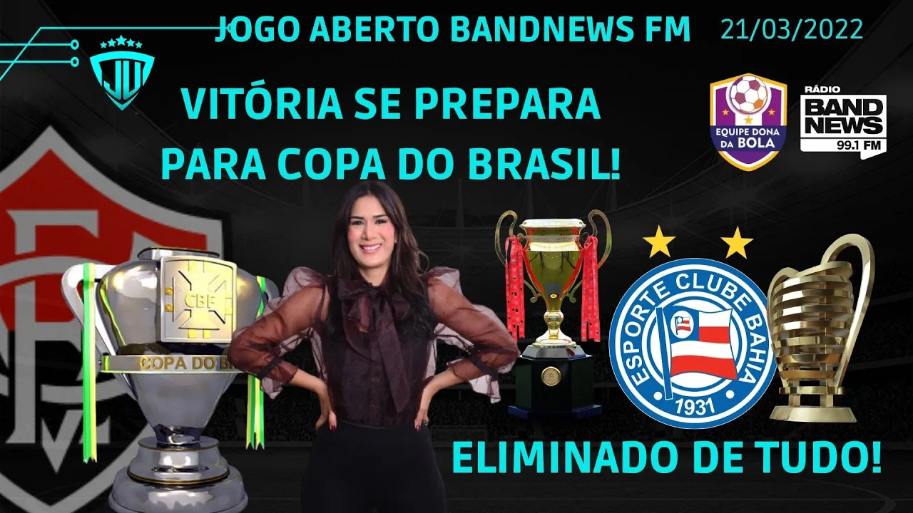 BAHIA ELIMINADO! VITÓRIA SE PREPARA PARA COPA DO BRASIL! - JOGO ABERTO BANDNEWS FM - 21/03/2022