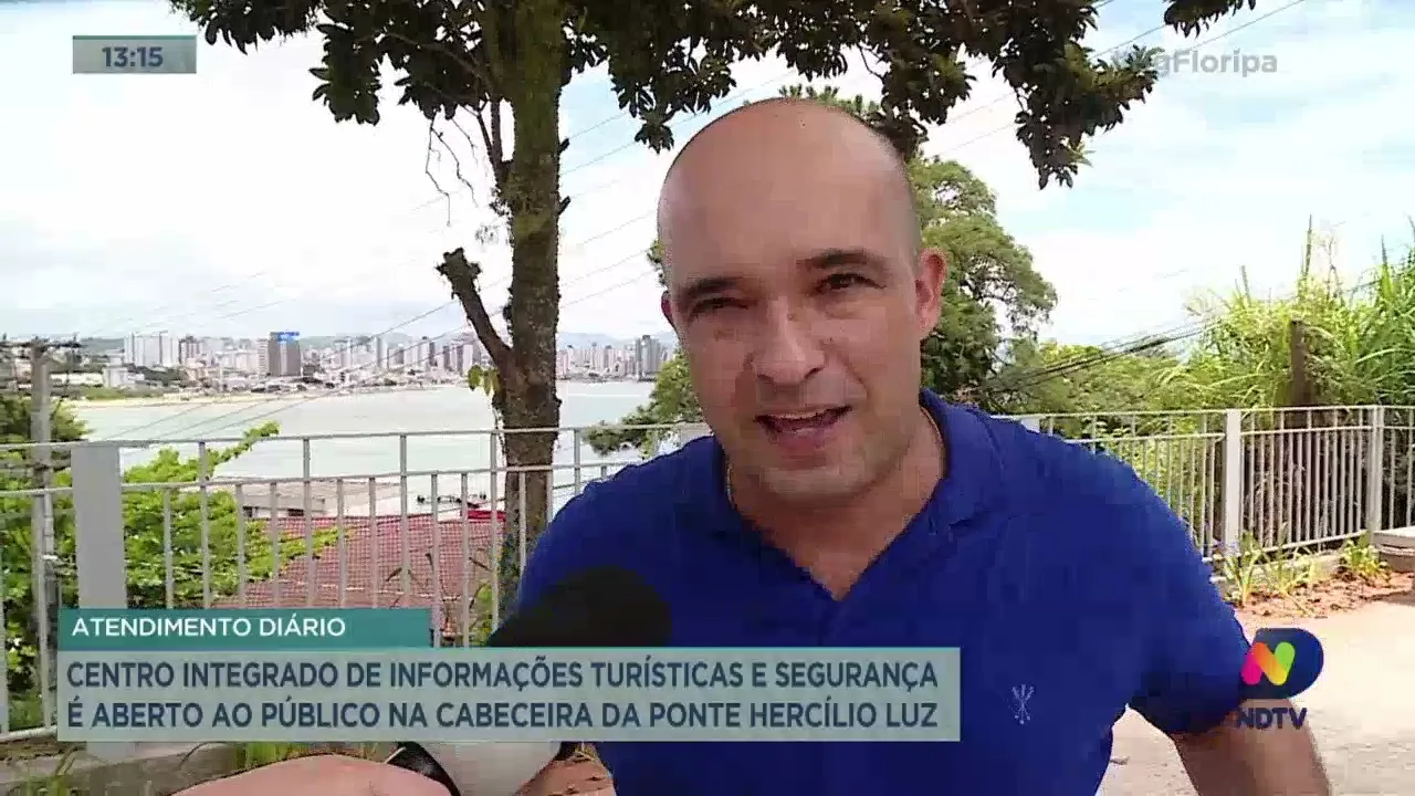 Centro Integrado de Informações Turísticas e segurança é aberto na cabeceira da Ponte Hercílio Luz