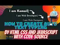 Text Typing Animation On Website Using HTML CSS And JS Auto Typing Effect on Website Auto text