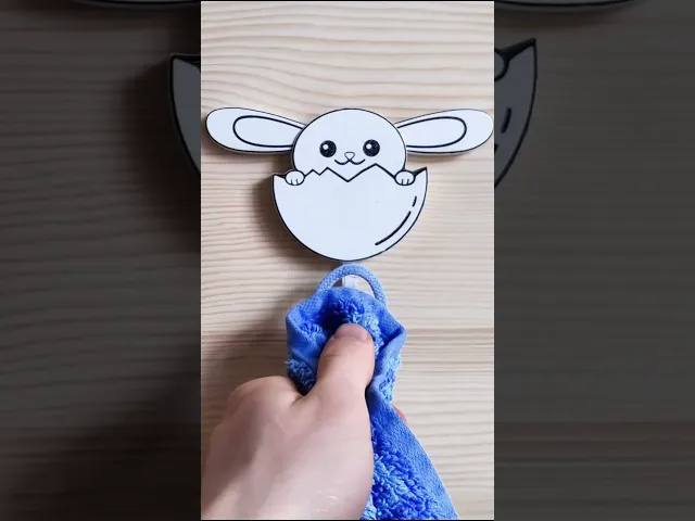 Key & Towel Holder Bunny - Wall Bunny - Funny and Cute Organizer and Hanger STL video thumbnail