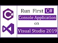 How to run first C Console Application Project on Visual Studio 2019