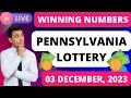 Pennsylvania Evening Lottery Draw Results - Dec 03 2023