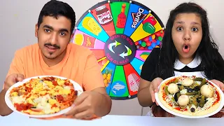 تحدي البيتزا بعجلة الحظ بين شفا ضد عبدالله Mystery Wheel Of Pizza Challenge 