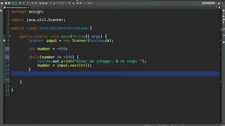 JVT Sentinel-Controlled while Loop