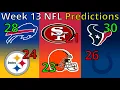 2025 NFL Week 13 PREDICTIONS With Scores