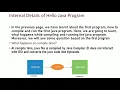 DETAILS OF HELLO JAVA PROGRAM - LECTURE 5