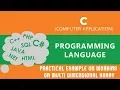 21 Practical Example On Working On Multi Dimensional Array - C Language