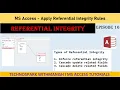 MS ACCESS REFERENTIAL INTEGRITY INTEGRITY RULES IN MS ACCESS I Episode - 16 Tecnospark withmanish
