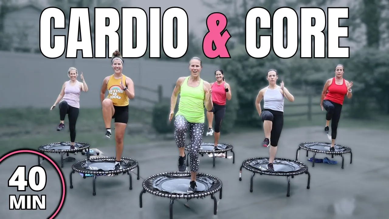 40 MIN Trampoline CARDIO Workout | JUMPSPORT Rebounder | Strength | Core