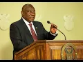Lagu President Cyril Ramaphosa addresses the Presidency staff.