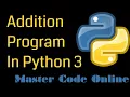 Python Programming Tutorial Addition Program in Python