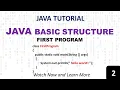 Basic Structure Of Java Java Hello World Program Java Full Course - 2