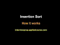 Insertion sort How it works Card sorting Applied AI Course