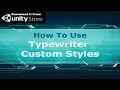 How Use Typewriter Text Unity Asset