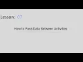 Pass Data Between Activities in Android Studio
