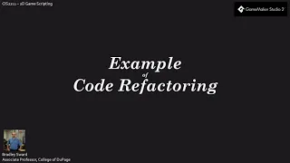 Code Refactoring Example