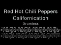 Download Lagu Red Hot Chili Peppers - Californication - Drumless (with scrolling drum score)