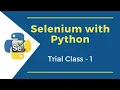 Selenium with Python Trial Class1 Whizdom Trainings
