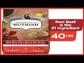 Rachael Ray Nutrish Premium Natural Dry Dog Food Real Beef Pea Brown Rice Recipe 40 Pounds