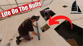 I cut a massive hole in my Brand New Catamaran Deck – 12.7mtr Catamaran Build 197