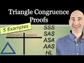 Triangle Congruence Proofs Explained SSS SAS ASA AAS HL