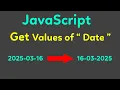 How to change Date formate to DD MM YYYY in JavaScript Javascript Hindi Tutorial Get Value