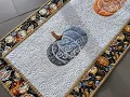 Quilted table runner pumpkins Thanksgiving Dinner Table Decor Fall table quilt Harvest centerpiece