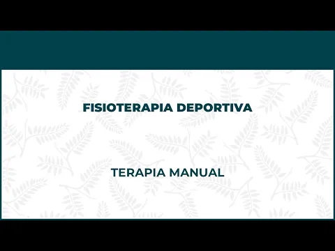 TERAPIA MANUAL - FISIOTERAPIA DEPORTIVA